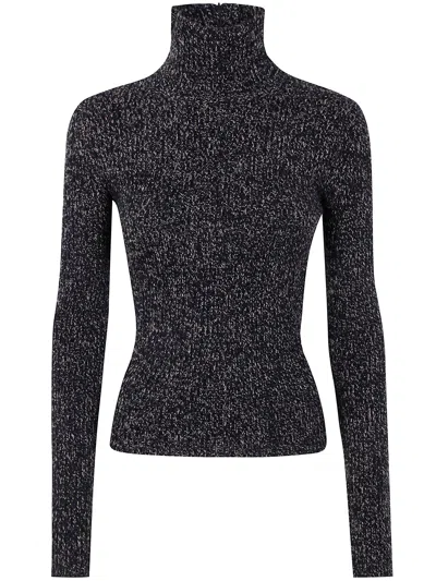 Max Mara Wool And Cashmere-blend Turtleneck Sweater In Black