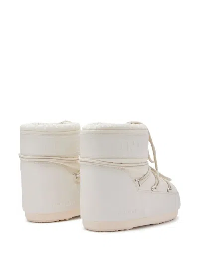 Moon Boot White Synthetic Leather Icon Low Ankle Boots In Neutral