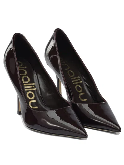 Ninalilou 80mm Pointed-toe Stiletto Pumps In Brown