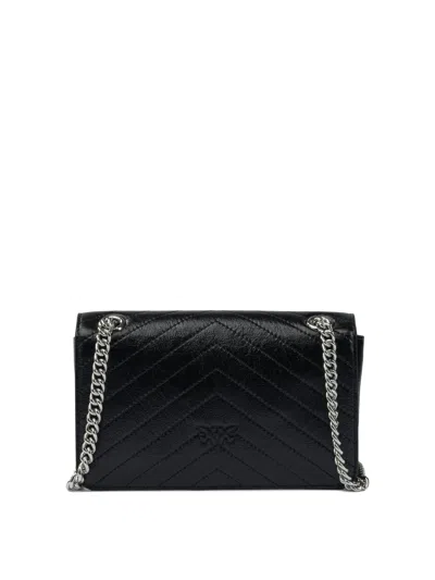 Pinko Medium Love One Light Classic Shoulder Bag In Black