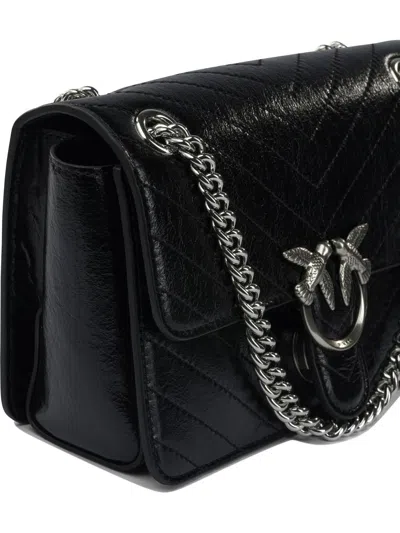 Pinko Medium Love One Light Classic Shoulder Bag In Black