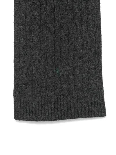 Polo Ralph Lauren Scarf Classic Wool Blend In Gray