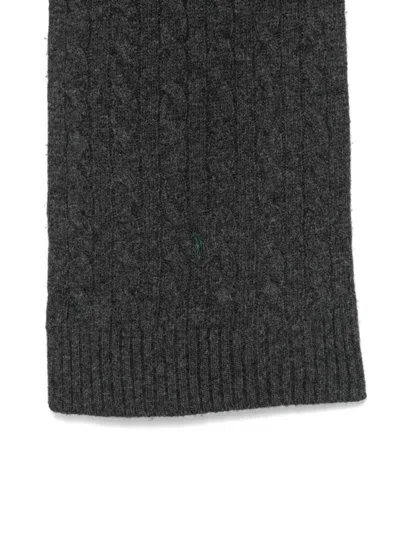 Polo Ralph Lauren Scarf Classic Wool Blend In Gray