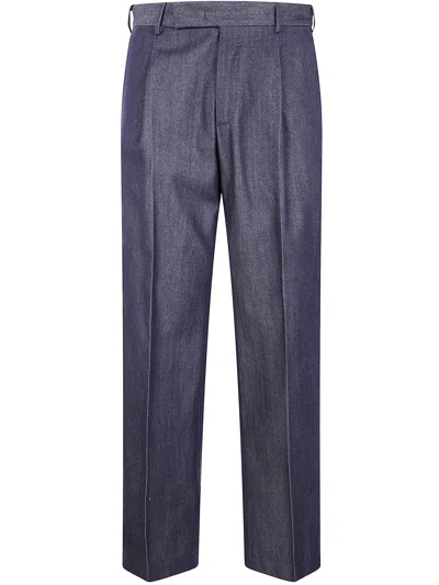 Pt01 Belt Loop Casual Pants In Blue