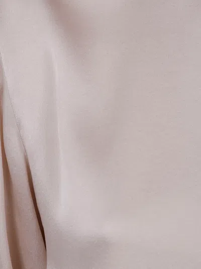 Rosso Puro Mirror Silk Long Sleeves Oversized Blousa In Gray