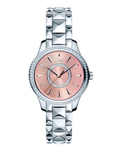 Paige Dior Viii Montaigne Diamond & Two-tone Stainless Steel Automatic Bracelet Watch In Na