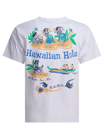 Sun Surf Logo-printed Crewneck T-shirt In White