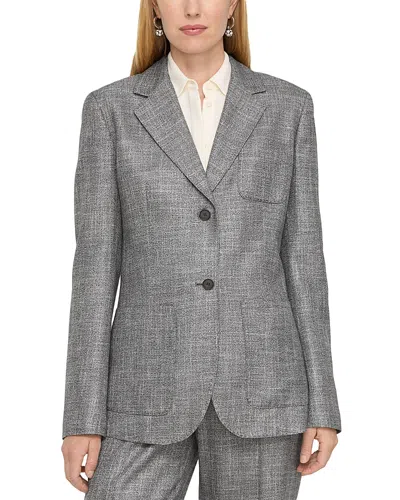 Lafayette 148 Bamboo Viscose Twill Three Pocket Blazer In Multi
