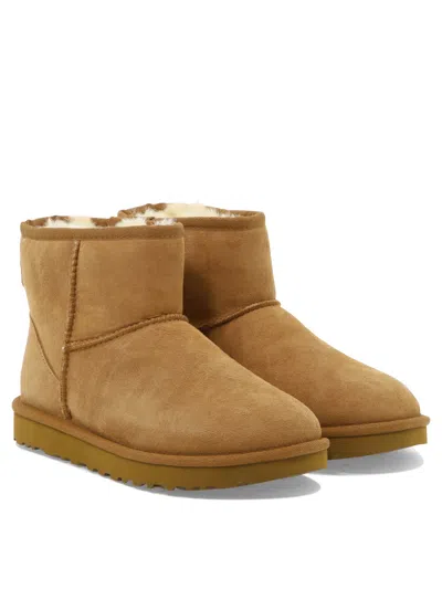Ugg Classic Mini Suede Ankle Boots In Brown