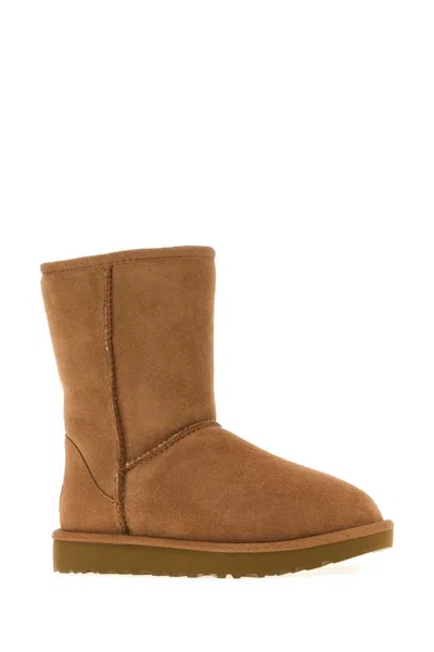 Ugg Camel Suede Classic Short Ii Ankle Boots In Brown