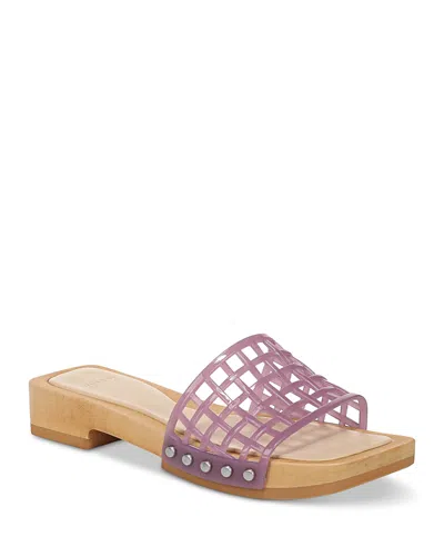 Vince Barb Jelly Slide Sandal In Purple