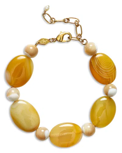 Anni Lu Desert Dreamer Multi Stone Flex Bracelet In Gold