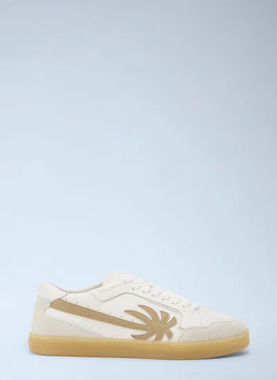Palm Angels Sneakers Low-top New Palm 1 In Leather In Neutral