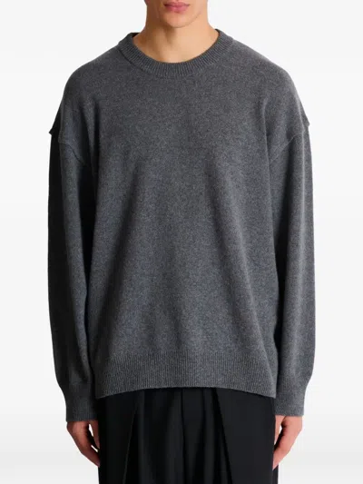 Balmain Eco-cashmere Sweatshirt In Gray