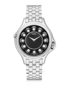 FENDI Crazy Carats Diamond, Multicolor Topaz & Stainless Steel Small Bracelet Watch/Black