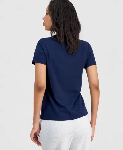 Grayson Threads, The Label Juniors' I Love Ny Polka Dot T-shirt In Blue