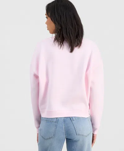 Grayson Threads, The Label Juniors' Hello Kitty Balloon Valentine's Day Fleece Sweatshirt In Pink