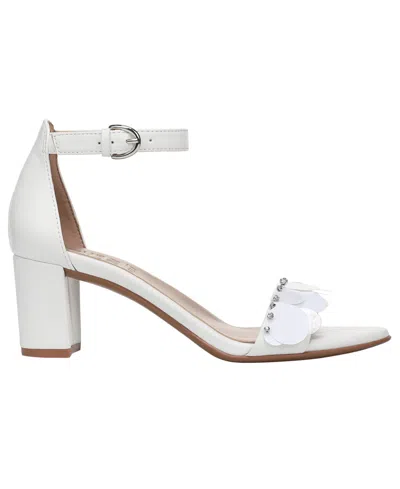 Naturalizer Vera Glow Ankle Strap Sandal In White