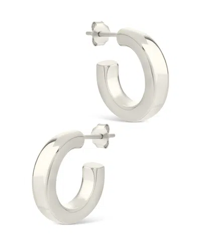Sterling Forever Sterling Silver Marisa Polished Stud Earrings In Silver