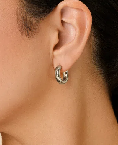 Sterling Forever Sterling Silver Marisa Polished Stud Earrings In Silver