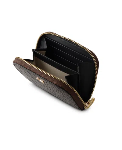 Radley London Percy Grove Faux Croc Zip Around Wallet In Brown