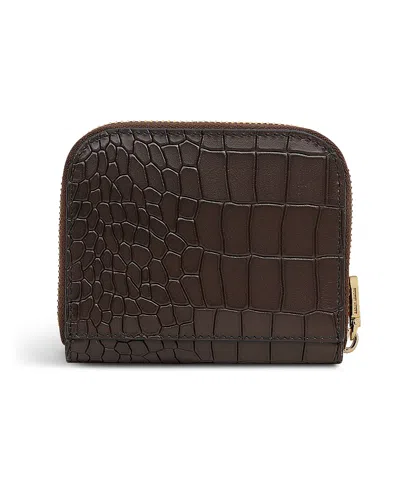 Radley London Percy Grove Faux Croc Zip Around Wallet In Brown