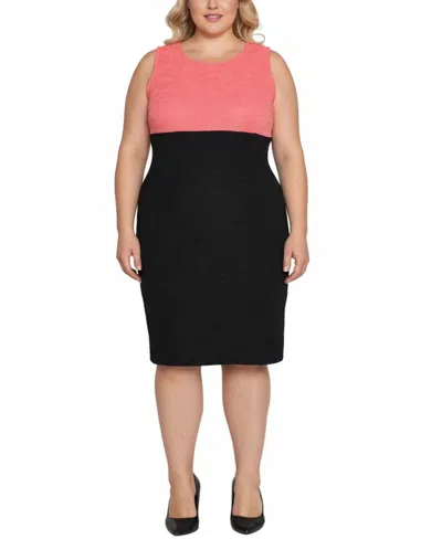 Ny Collection Plus Size Long Sleeve Ponte Cropped Jacket In Multi