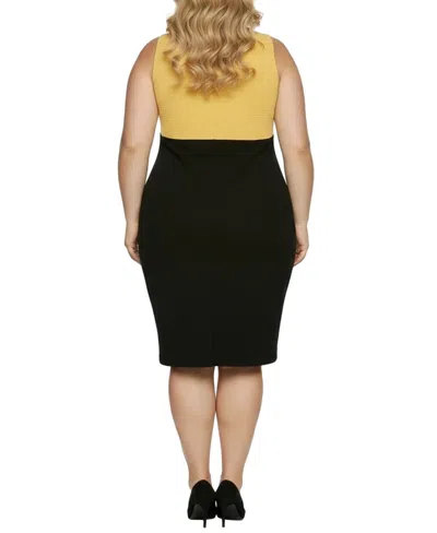 Ny Collection Plus Size Long Sleeve Ponte Cropped Jacket In Multi