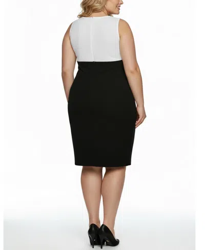 Ny Collection Plus Size Long Sleeve Ponte Cropped Jacket In Multi