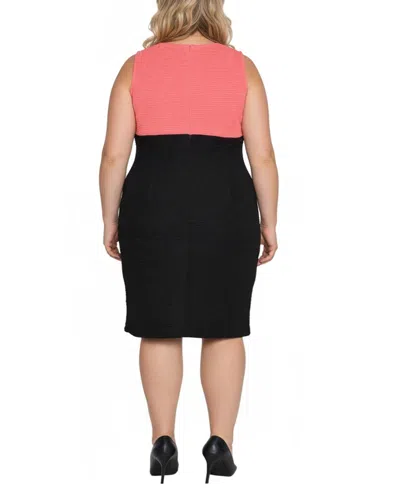 Ny Collection Plus Size Long Sleeve Ponte Cropped Jacket In Multi