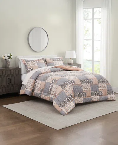 Macy's Pem America Francesca Patchwork 3-pc. Comforter Sets In Brown