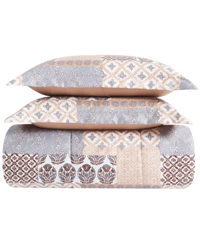 Macy's Pem America Francesca Patchwork 3-pc. Comforter Sets In Brown