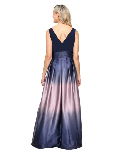 Sl Fashions Petite Ombre-skirt Gown In Multi