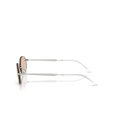 Ray Ban Oval-frame Rimless Sunglasses In Pink