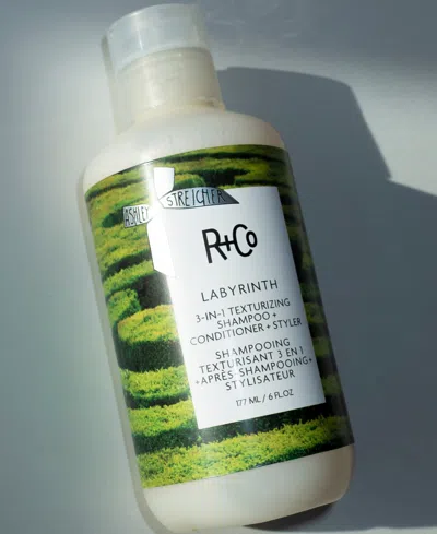 R + Co Labyrinth 3-in-1 Texturizing Shampoo, Conditioner And Styler 6 oz In Transparent