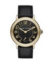 MARC JACOBS Riley Goldtone Stainless Steel & Leather Strap Watch