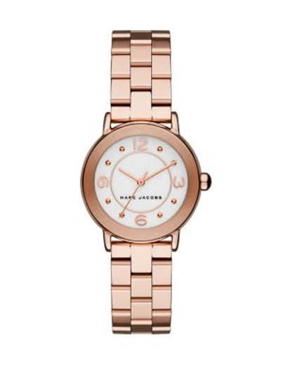 Shop Marc Jacobs Riley Stainless Steel Timepiece In Na
