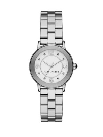 Shop Marc Jacobs Riley Stainless Steel Timepiece In Na