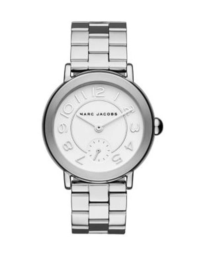 Shop Marc Jacobs Riley Stainless Steel Bracelet Watch In Na