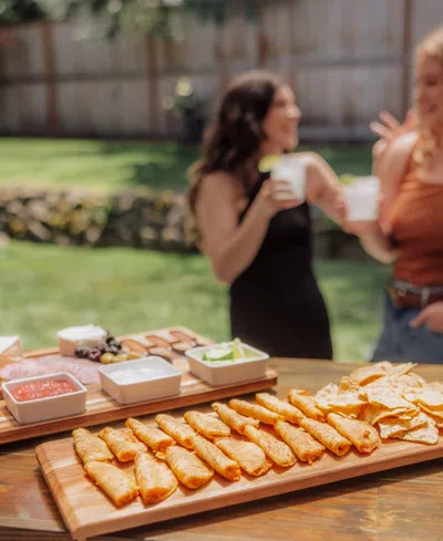 Toscana Picada Tapas Cheese Board Set With Dip Bowls In Brown
