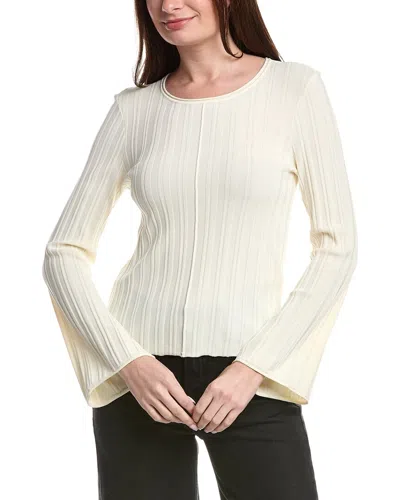 1.state Ribbed Top In White
