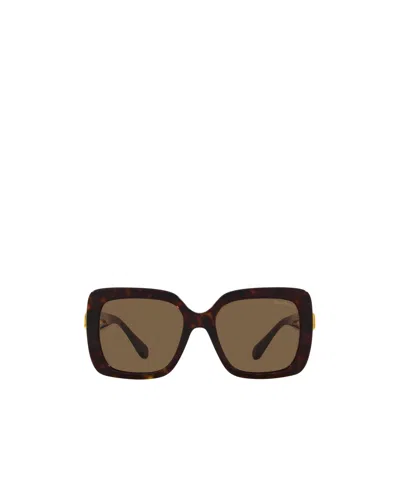 Swarovski Tortoiseshell-effect Rectangle-frame Sunglasses In Brown