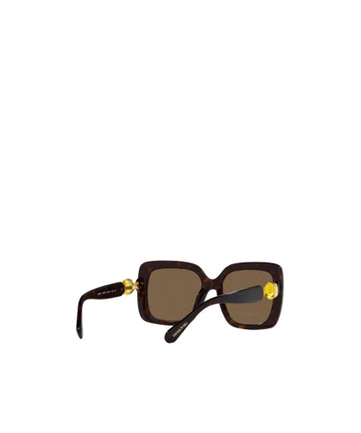 Swarovski Tortoiseshell-effect Rectangle-frame Sunglasses In Brown