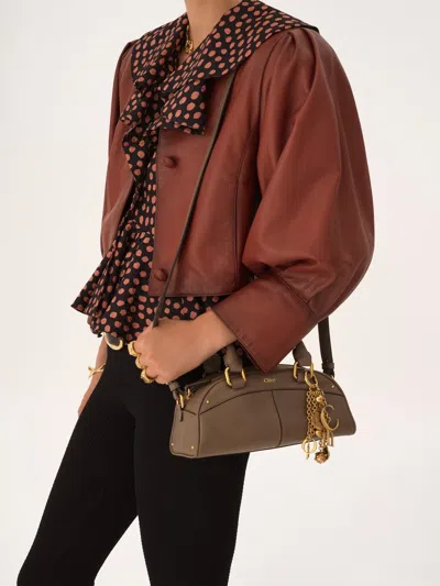 Chloé Small Bowling Top Handle Bag In Brown