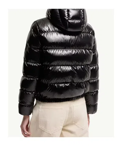 Moncler Andro Hooded Short Down Jacket With Detachable Hood In Black