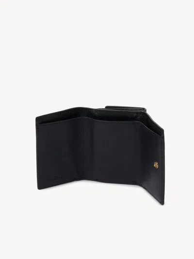 Chloé Paddington Embellished Textured-leather Cardholder In Black