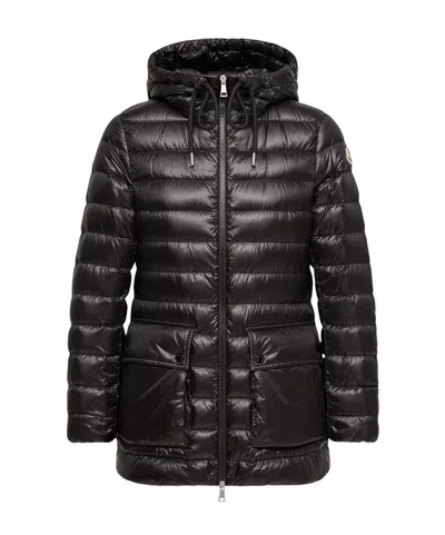 Moncler Down Hooded Jasmin Puffer Jacket In Black