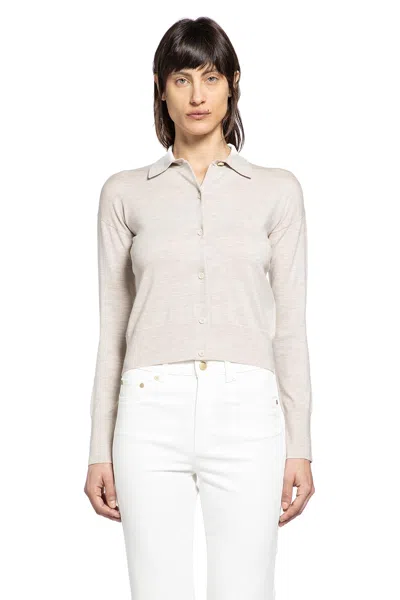 Max Mara Feminine Wool Polo In Neutral