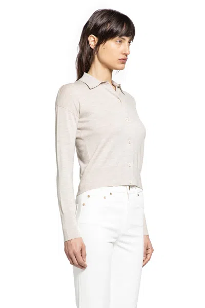 Max Mara Feminine Wool Polo In Neutral