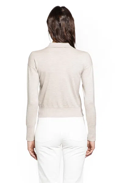 Max Mara Feminine Wool Polo In Neutral